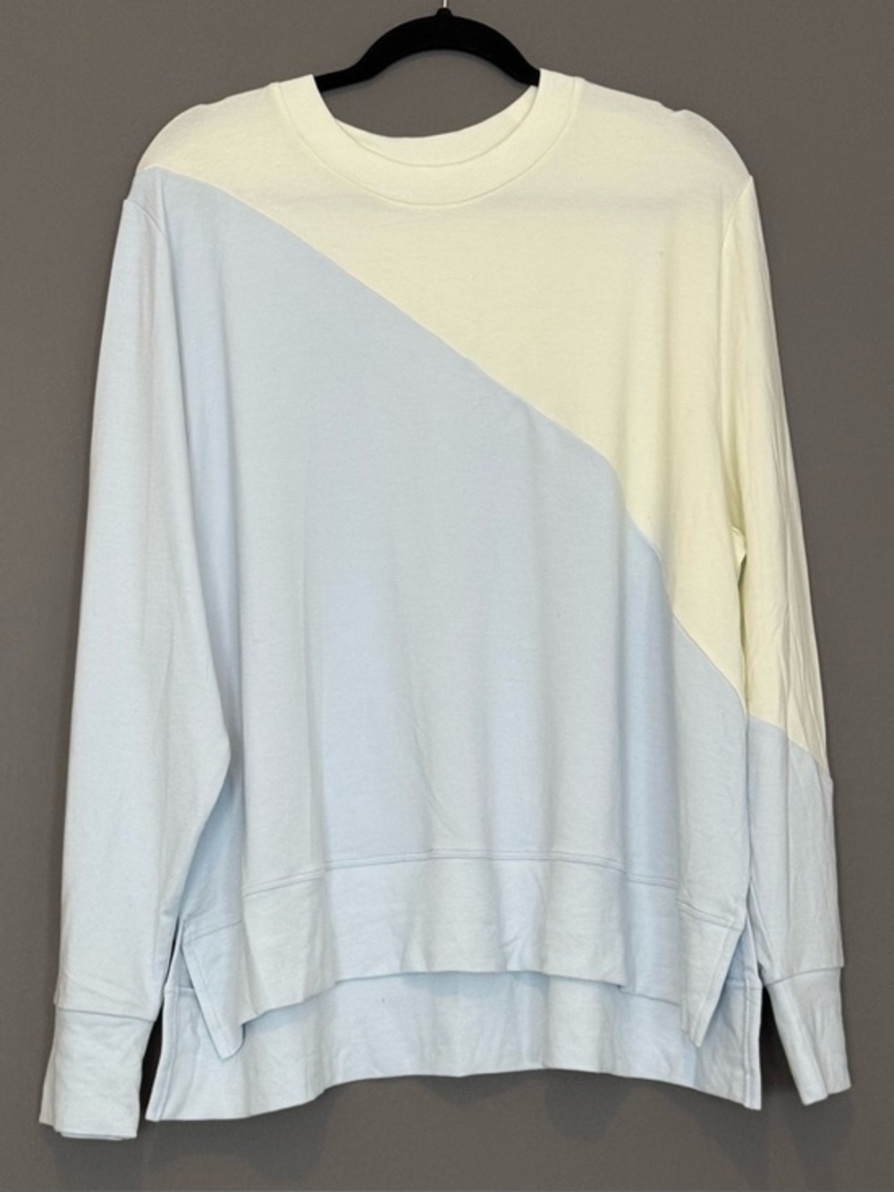 Summersalt Softest French Terry Pullover 1XL XL Color Block Clean Girl Sweater